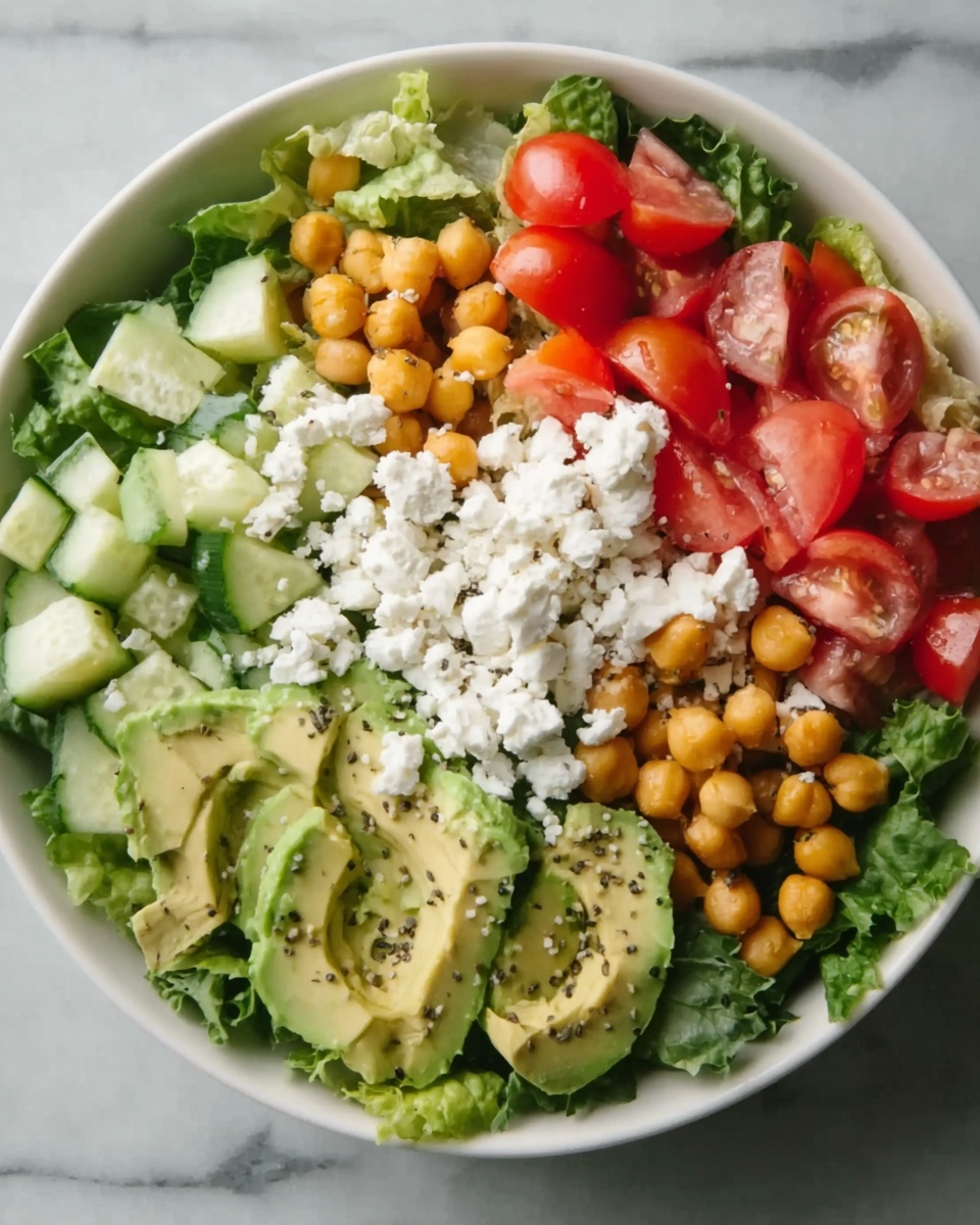 Fresh Chopped Salad with Chickpeas, Feta, and Avocado Recipe - Recipe Image
