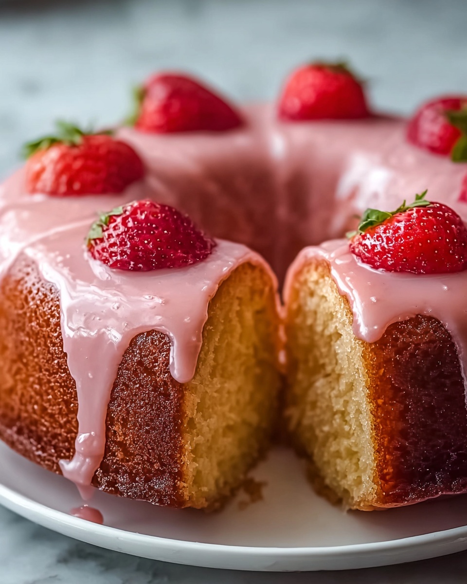 Strawberry Buttermilk Pound Cake Recipe - Recipe Image