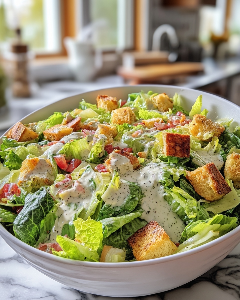 Caesar Salad with Homemade Dressing Recipe - Recipe Image