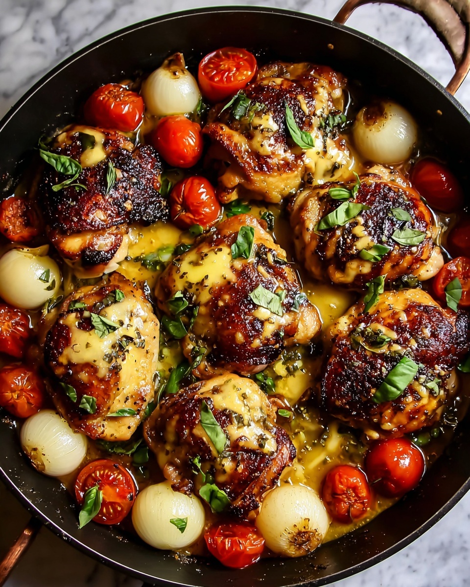 One-Pan Balsamic Chicken with Roasted Cherry Tomatoes and Baby Potatoes Recipe - Recipe Image