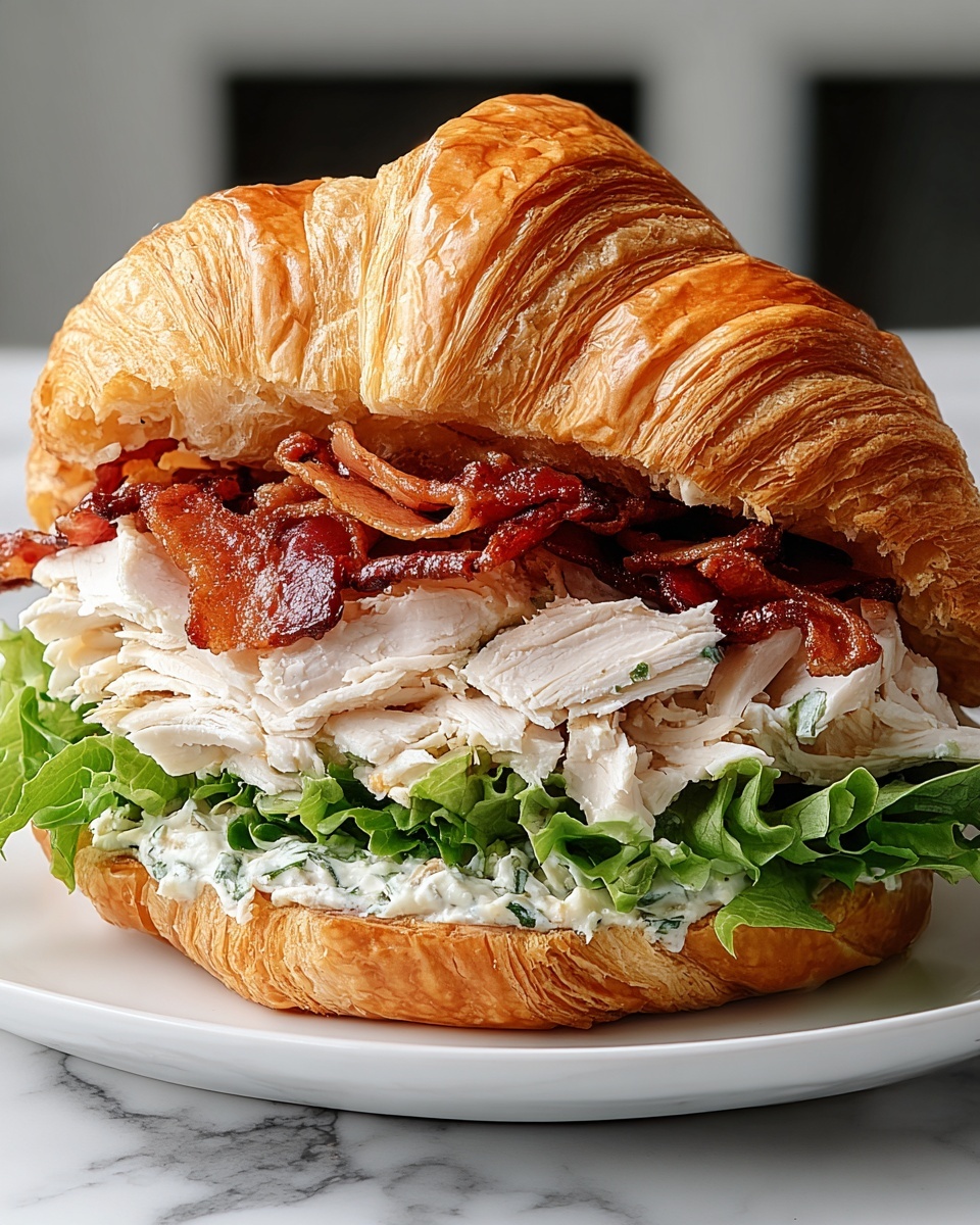 Chicken Caesar Croissant Sandwich Recipe - Recipe Image