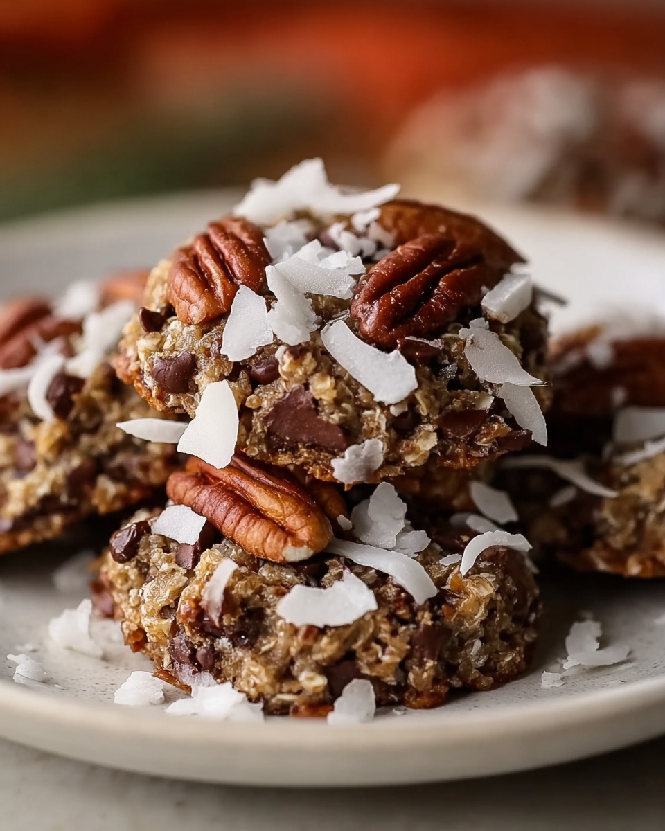 Chocolate Pecan Coconut Cookies Recipe - Recipe Image