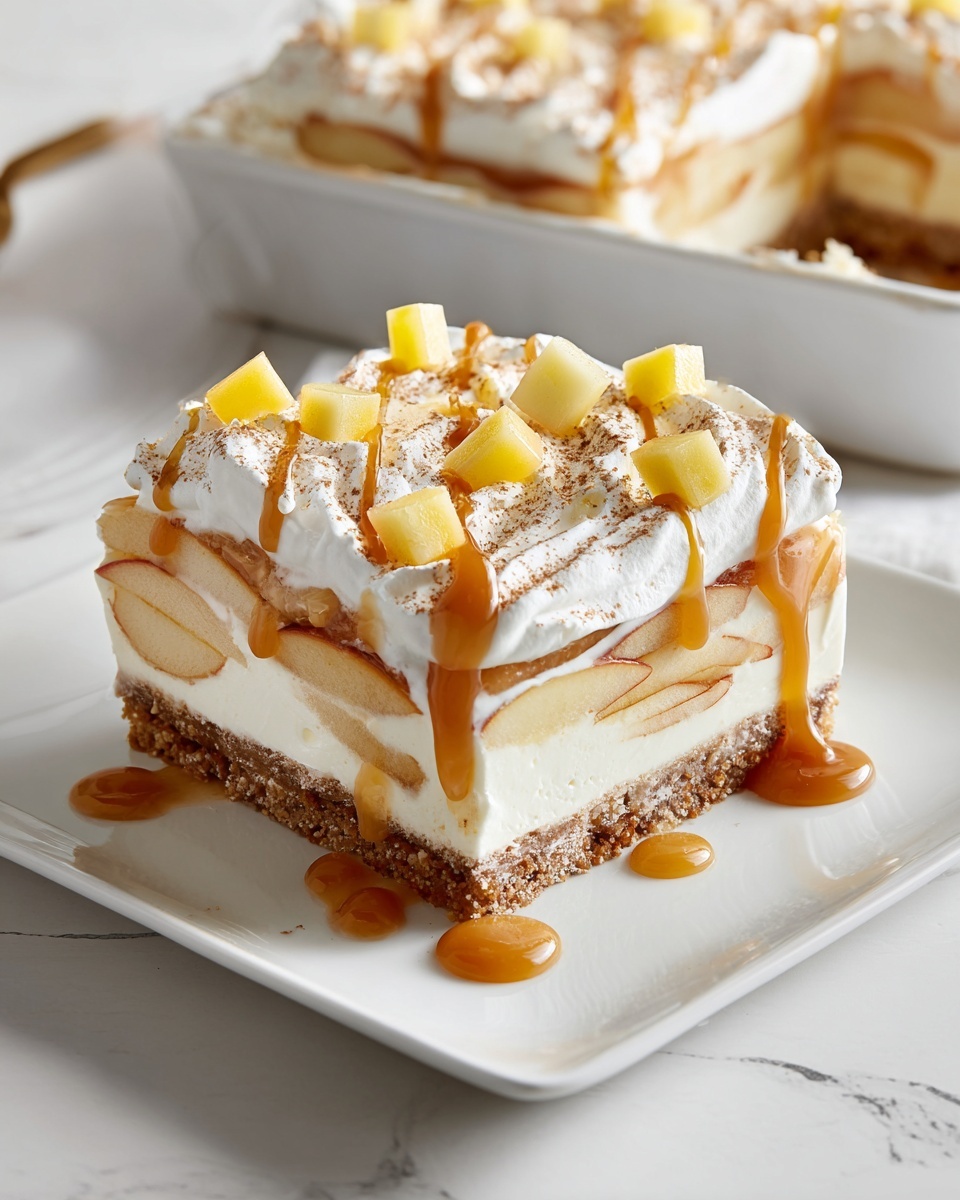 Apple Delight Cheesecake with Spiced Caramel Apples Recipe - Recipe Image