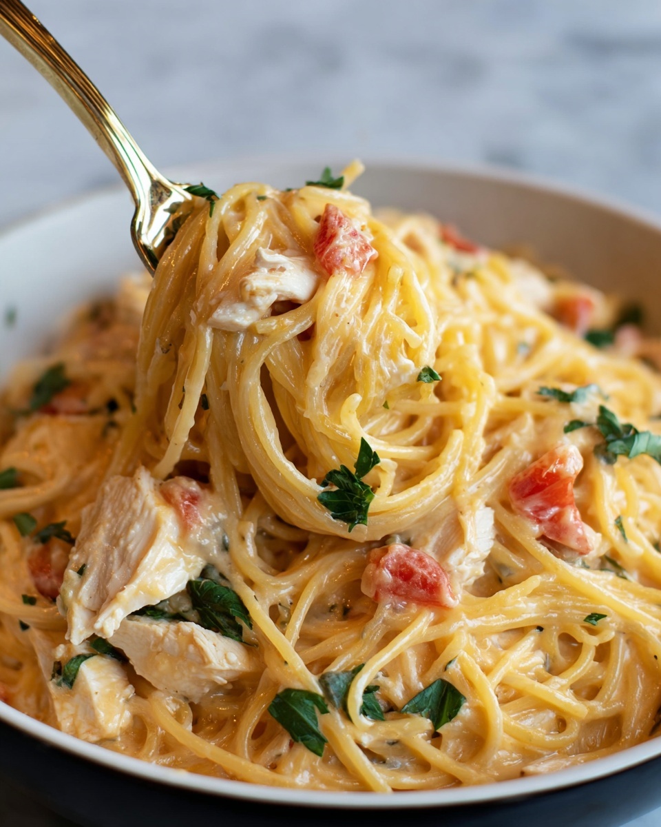 Cheesy Spaghetti Chicken Casserole Recipe - Recipe Image