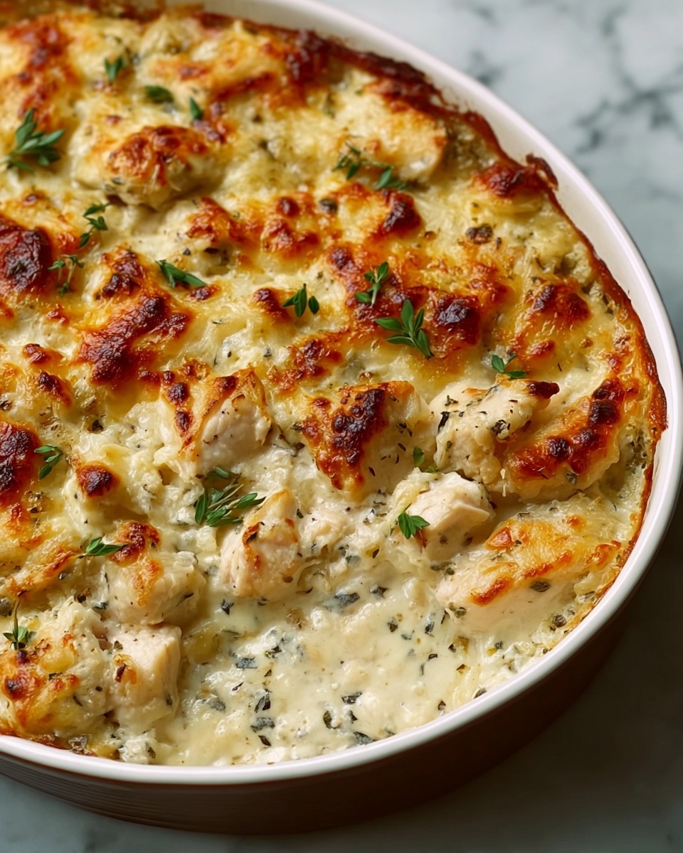 Cheesy Chicken Alfredo Bake Recipe - Recipe Image