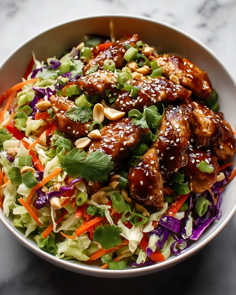 Sesame Chicken Cabbage Crunch Salad Recipe - Recipe Image