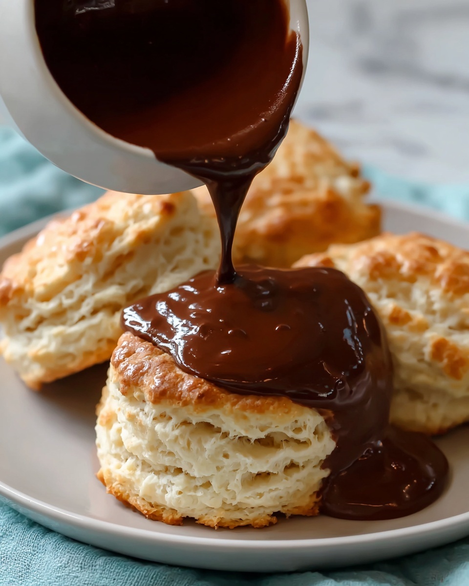 Chocolate Gravy and Biscuits Recipe - Recipe Image