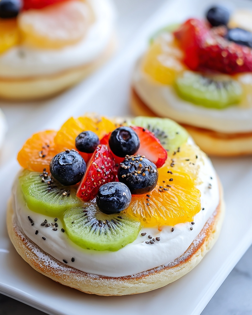 Healthy Breakfast for Kids: Bagel Fruit Pizzas Recipe - Recipe Image
