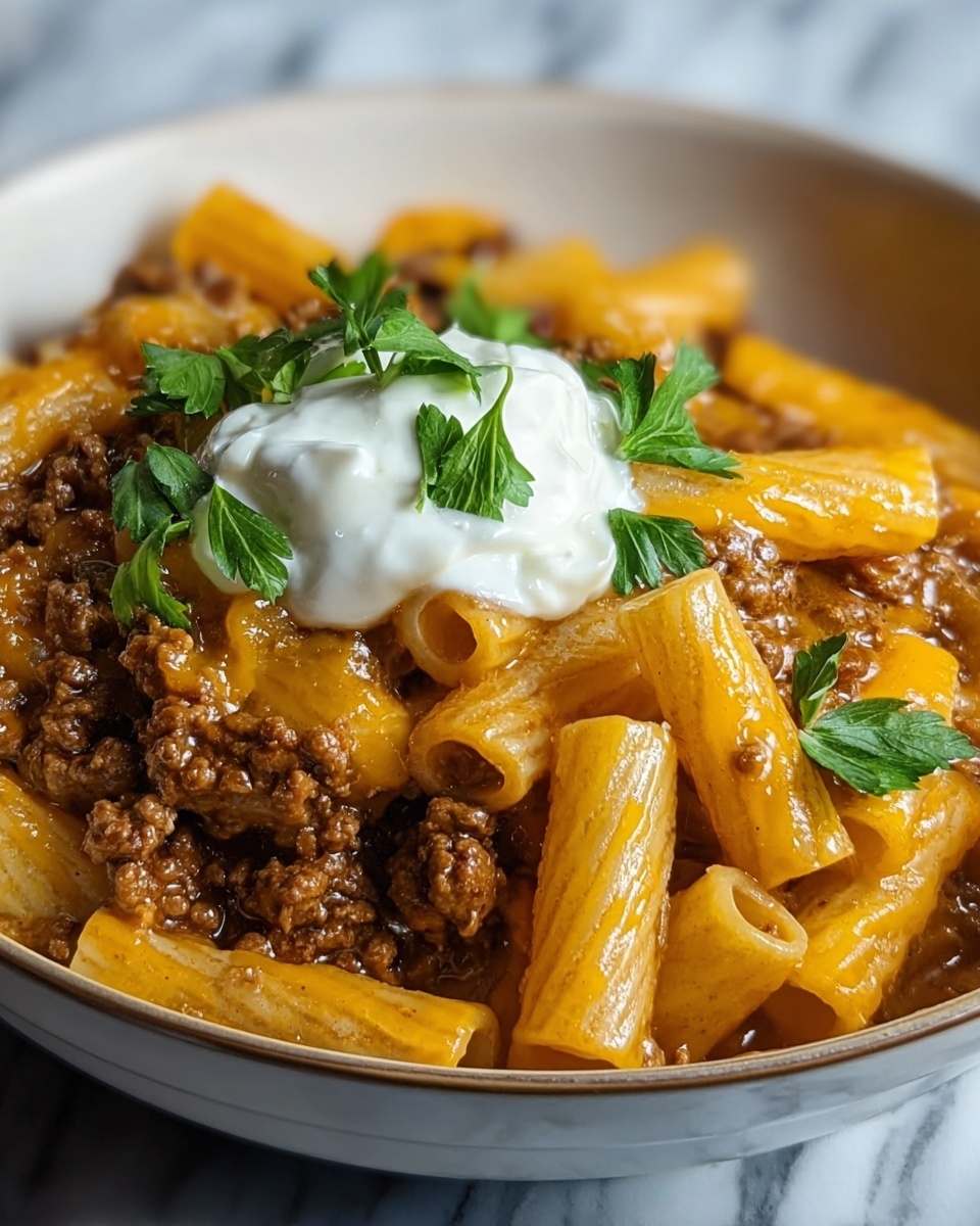 One-Pot Cheesy Taco Pasta Recipe - Recipe Image