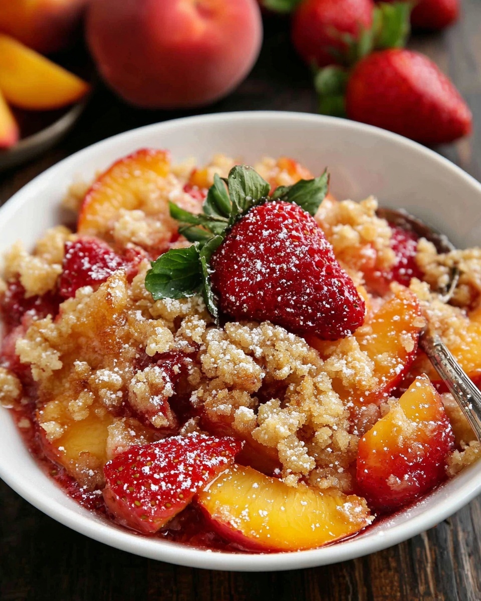 Strawberry Peach Crisp Dessert Recipe - Recipe Image