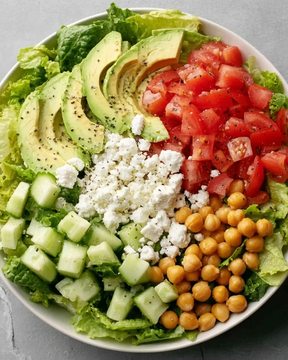 Fresh Chopped Salad with Chickpeas, Feta, and Avocado Recipe - Recipe Image