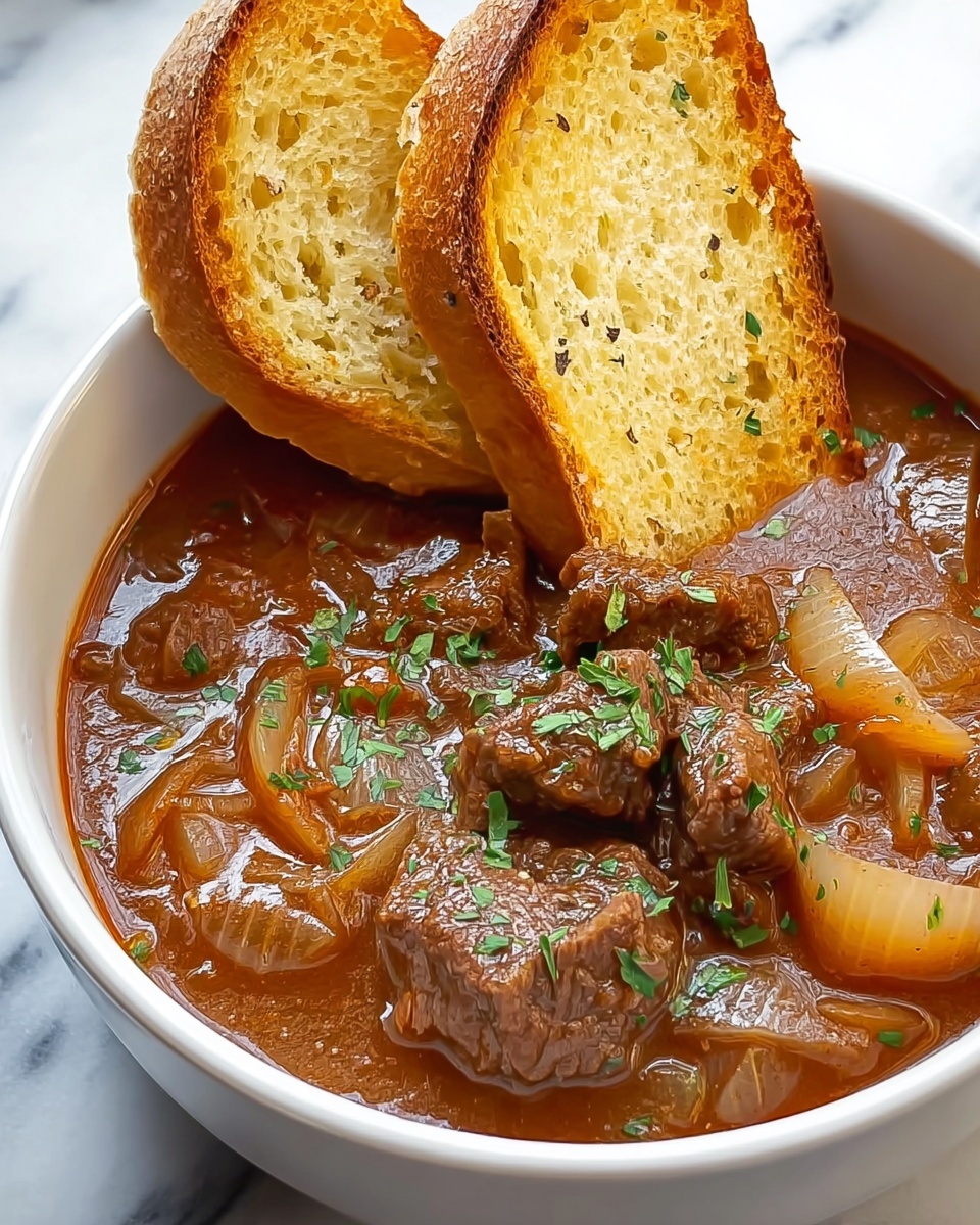 French Onion Beef Short Rib Soup Recipe - Recipe Image