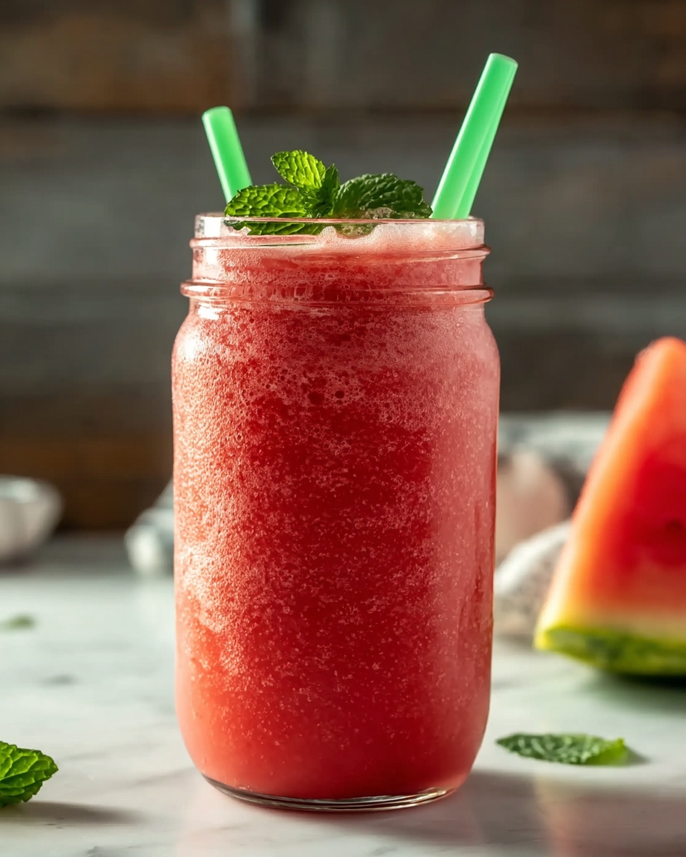 Watermelon Strawberry Smoothie Recipe - Recipe Image