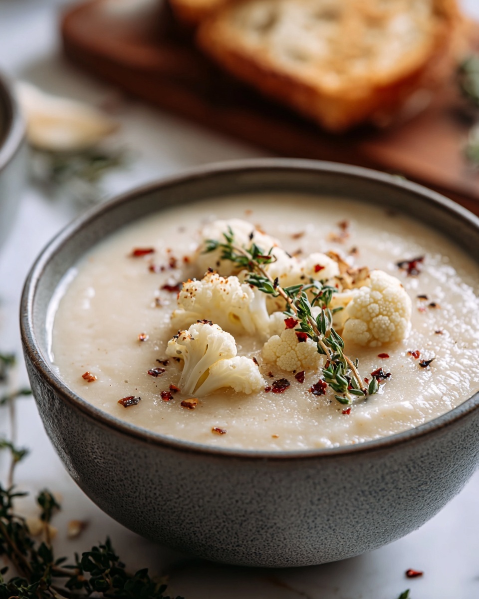 Vegan Cauliflower Soup Recipe - Recipe Image