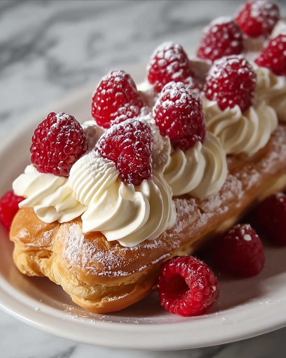 Raspberry and Cream Éclairs Recipe - Recipe Image