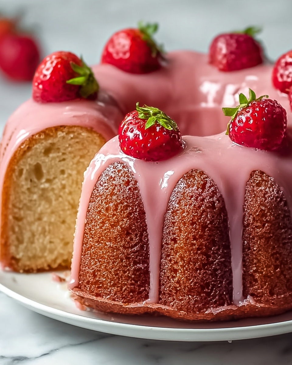 Strawberry Buttermilk Pound Cake Recipe - Recipe Image