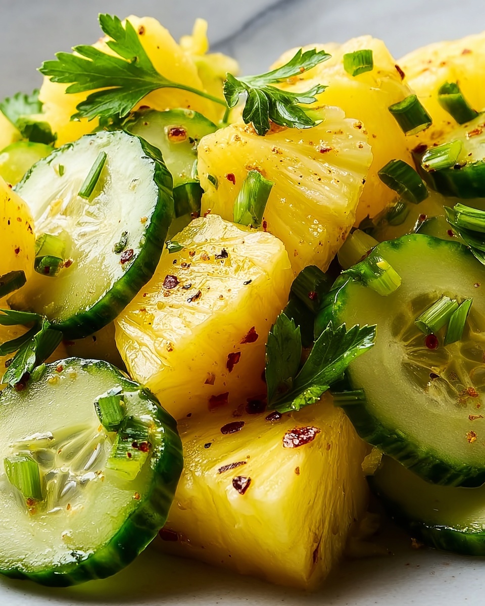 Fresh Pineapple Cucumber Salad with Lime and Herbs Recipe - Recipe Image