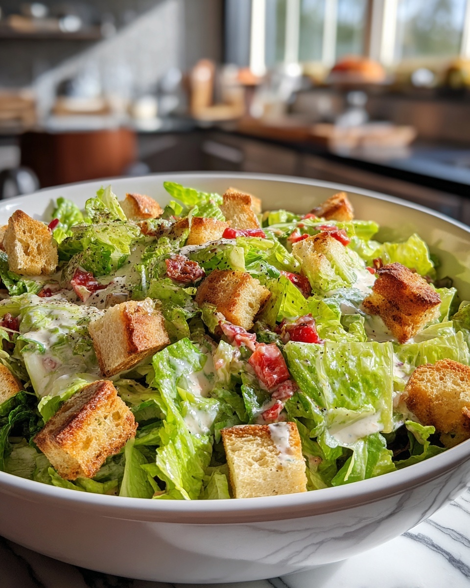 Caesar Salad with Homemade Dressing Recipe - Recipe Image