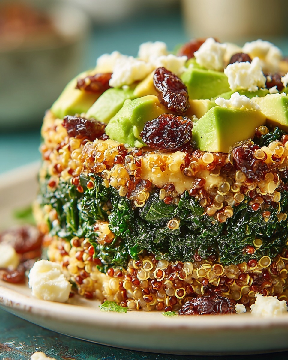 Quinoa Salad with Shredded Greens and Raisins Recipe - Recipe Image
