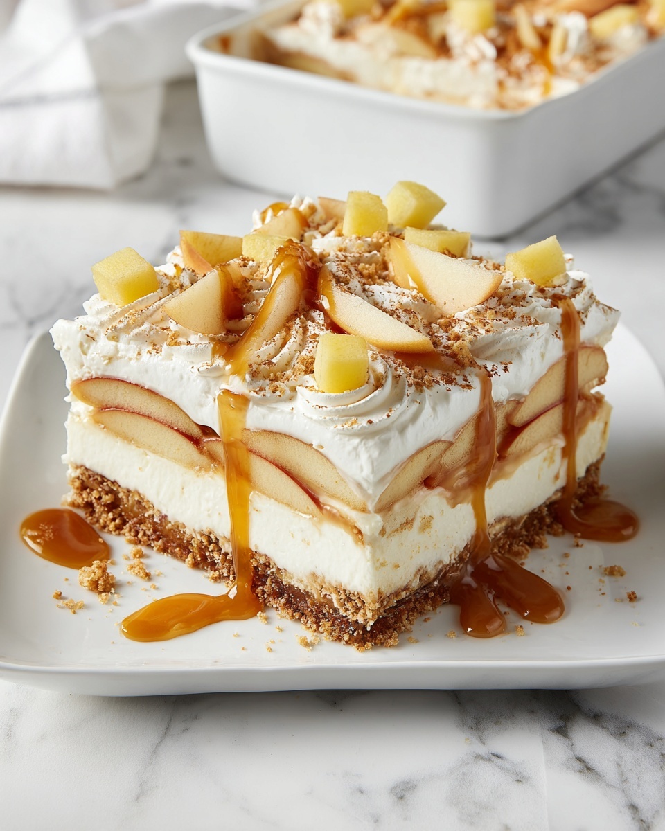 Apple Delight Cheesecake with Spiced Caramel Apples Recipe - Recipe Image