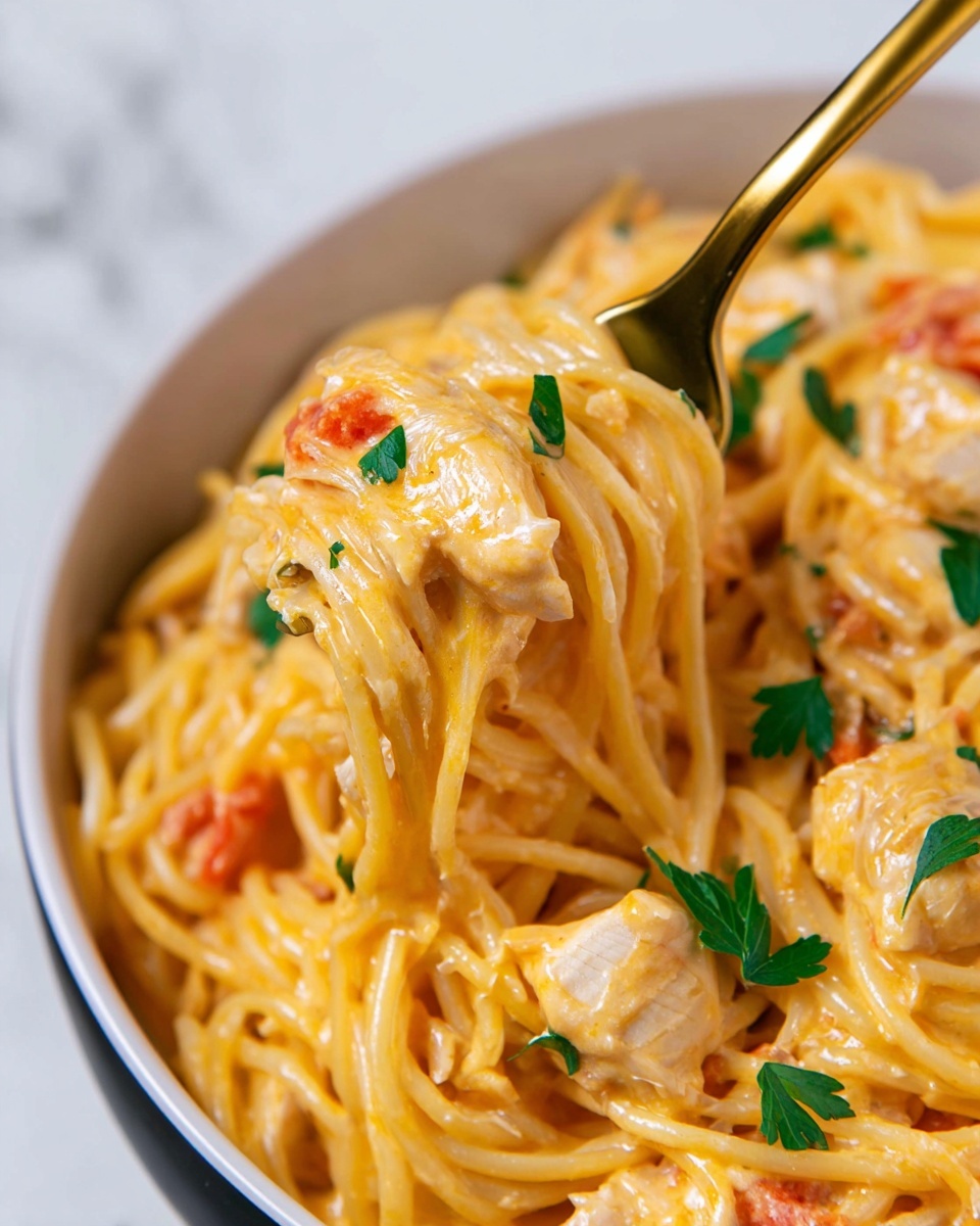 Cheesy Spaghetti Chicken Casserole Recipe - Recipe Image