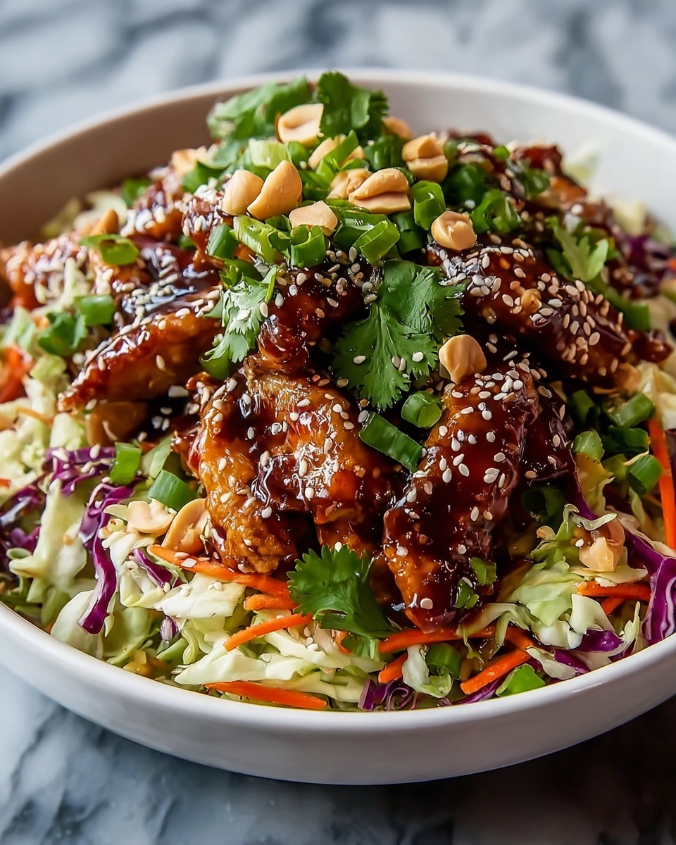 Sesame Chicken Cabbage Crunch Salad Recipe - Recipe Image