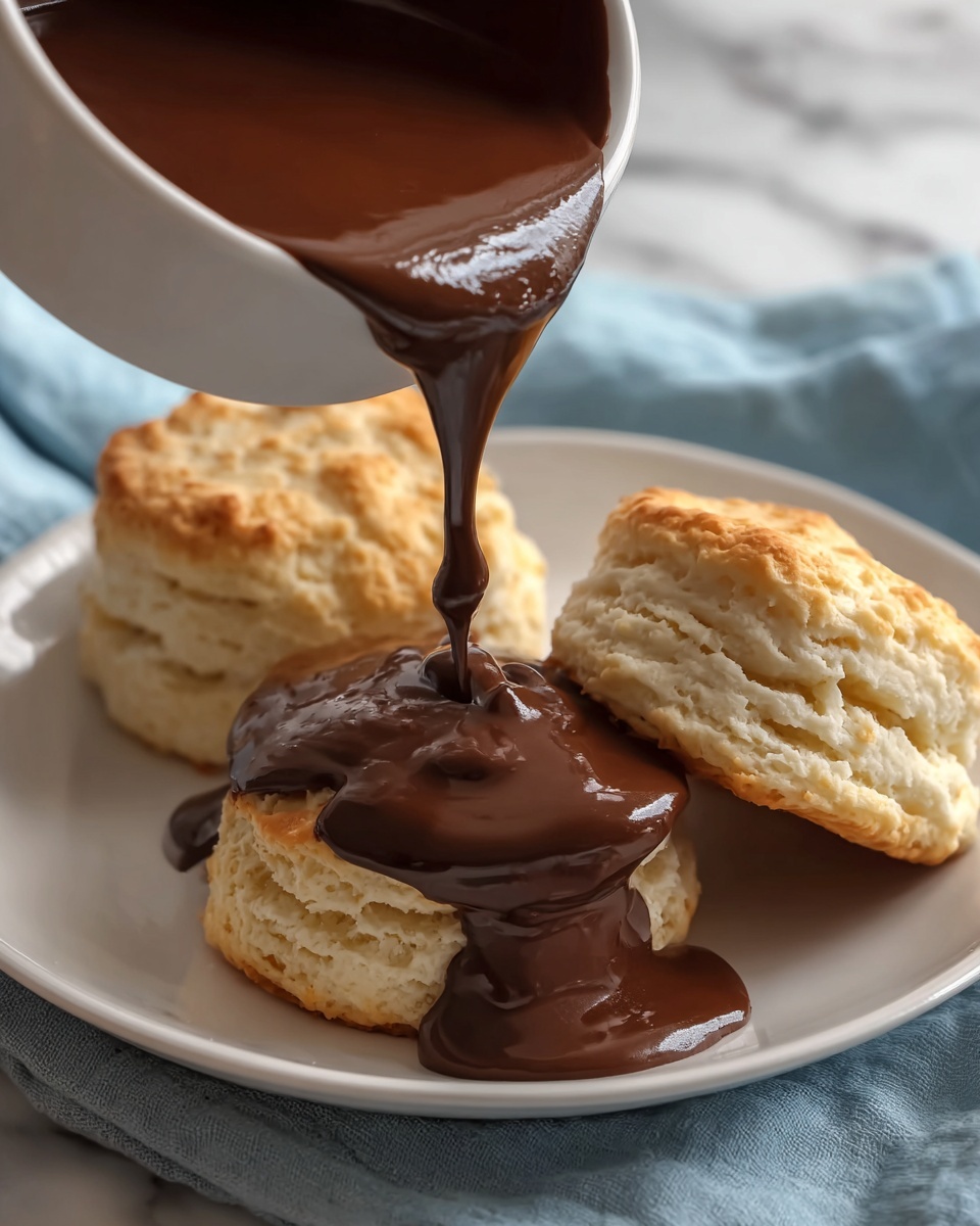 Chocolate Gravy and Biscuits Recipe - Recipe Image