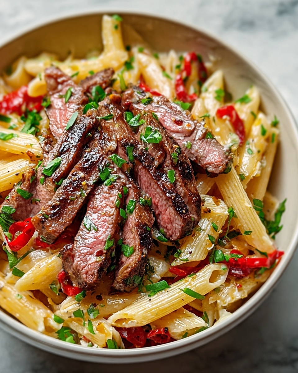 One-Pot Zesty Steak Pasta Recipe - Recipe Image