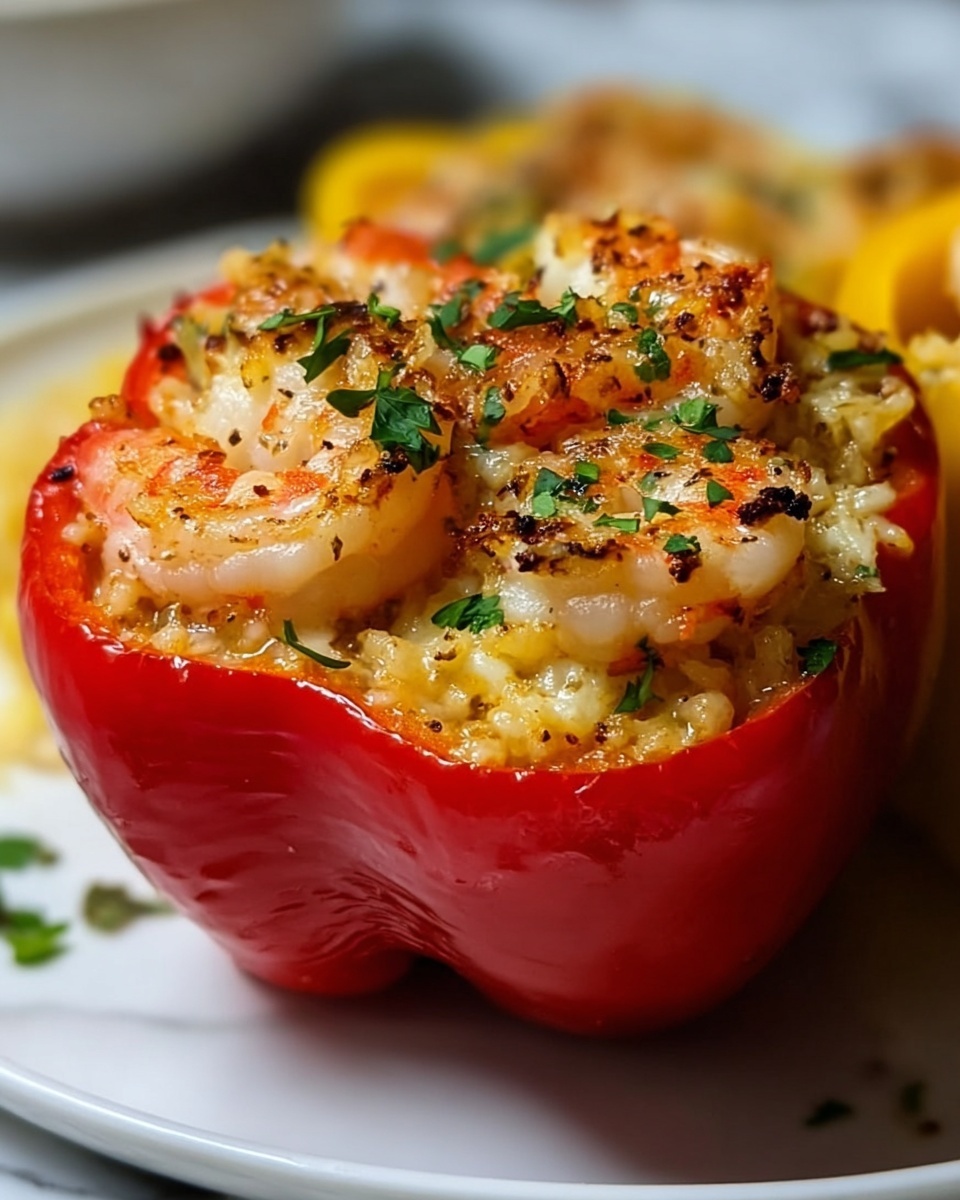 Crab and Shrimp Stuffed Bell Peppers Recipe - Recipe Image