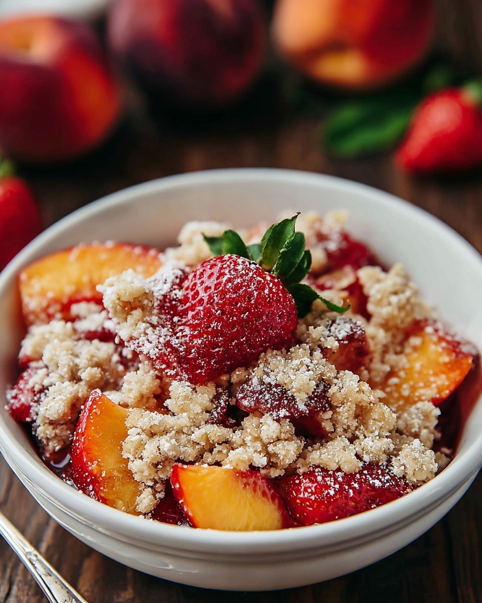 Strawberry Peach Crisp Dessert Recipe - Recipe Image