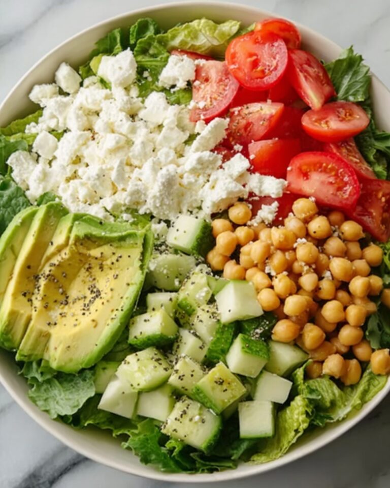 Fresh Chopped Salad with Chickpeas, Feta, and Avocado Recipe