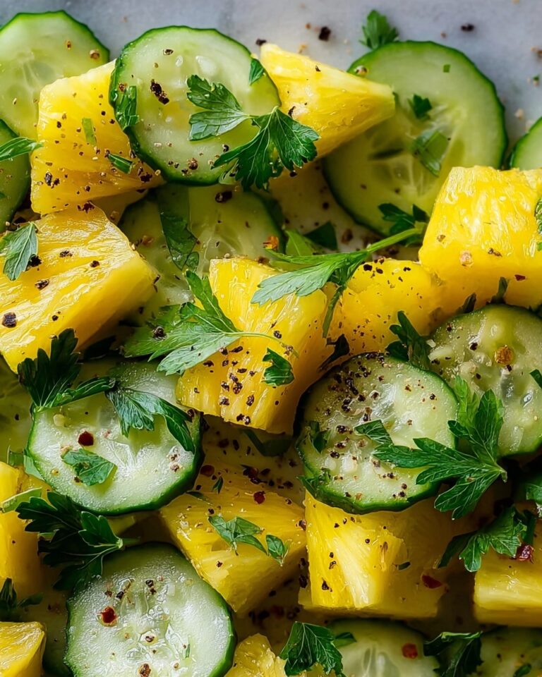 Fresh Pineapple Cucumber Salad with Lime and Herbs Recipe