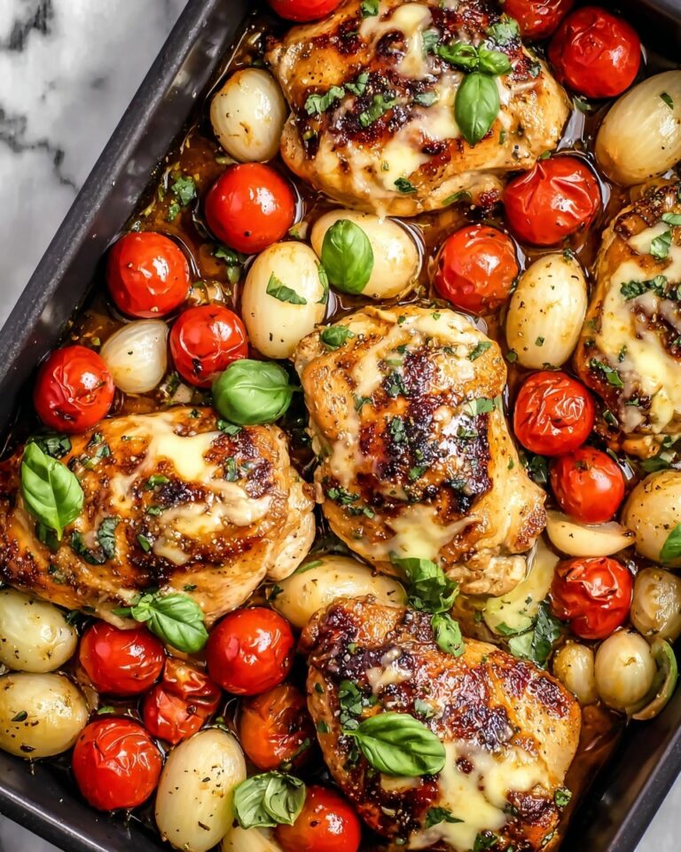 One-Pan Balsamic Chicken with Roasted Cherry Tomatoes and Baby Potatoes Recipe