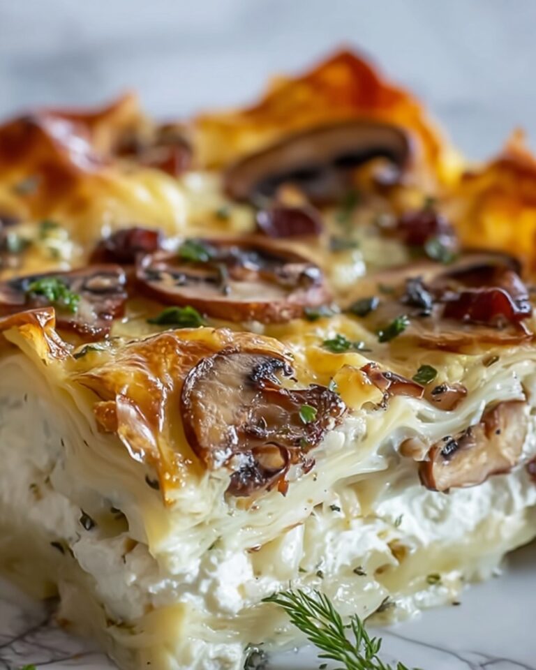 Feta & Mushroom Brunch Squares Recipe