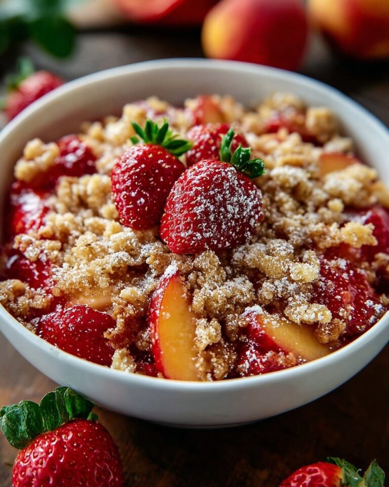 Strawberry Peach Crisp Dessert Recipe