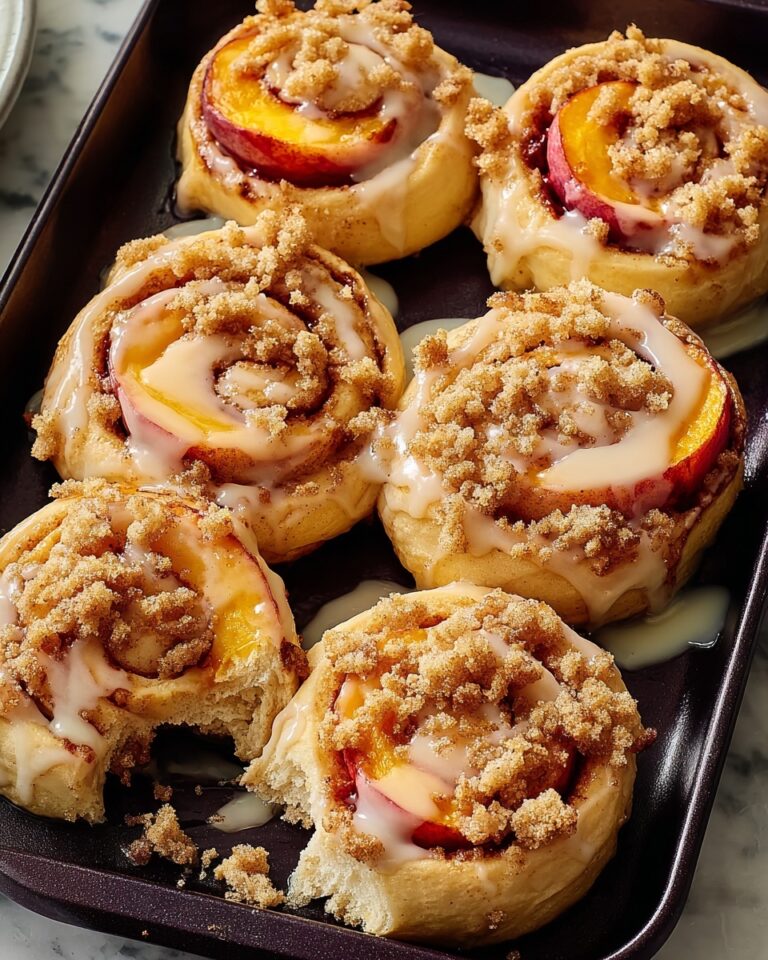 Peach Cobbler Cinnamon Rolls Recipe