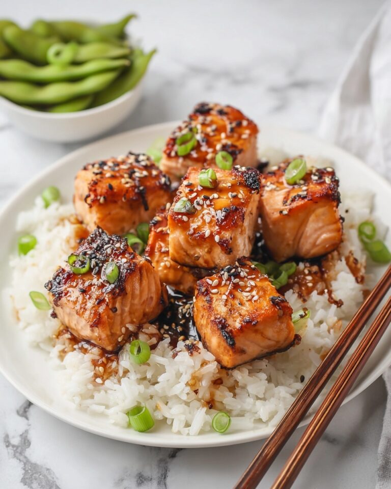 Honey Garlic Salmon Bites Recipe