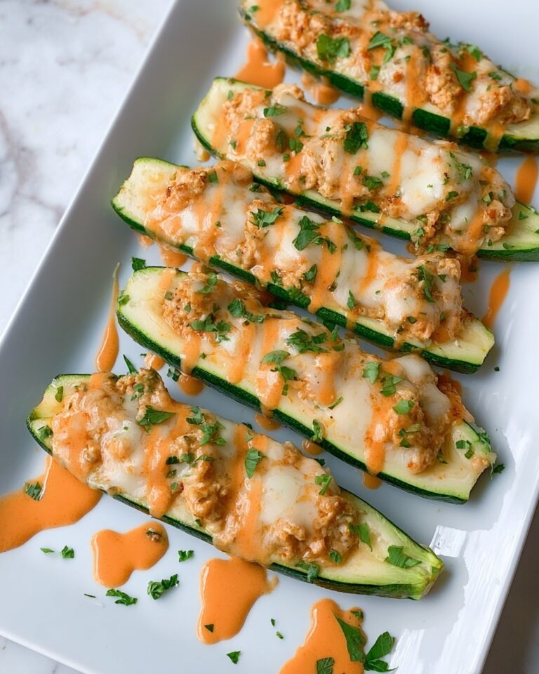 Buffalo Chicken Zucchini Boats Recipe