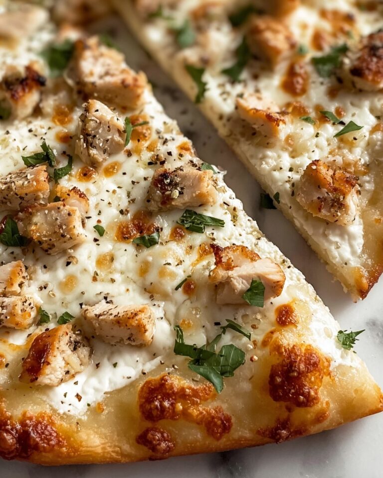 Roasted Garlic White Chicken Pizza Recipe