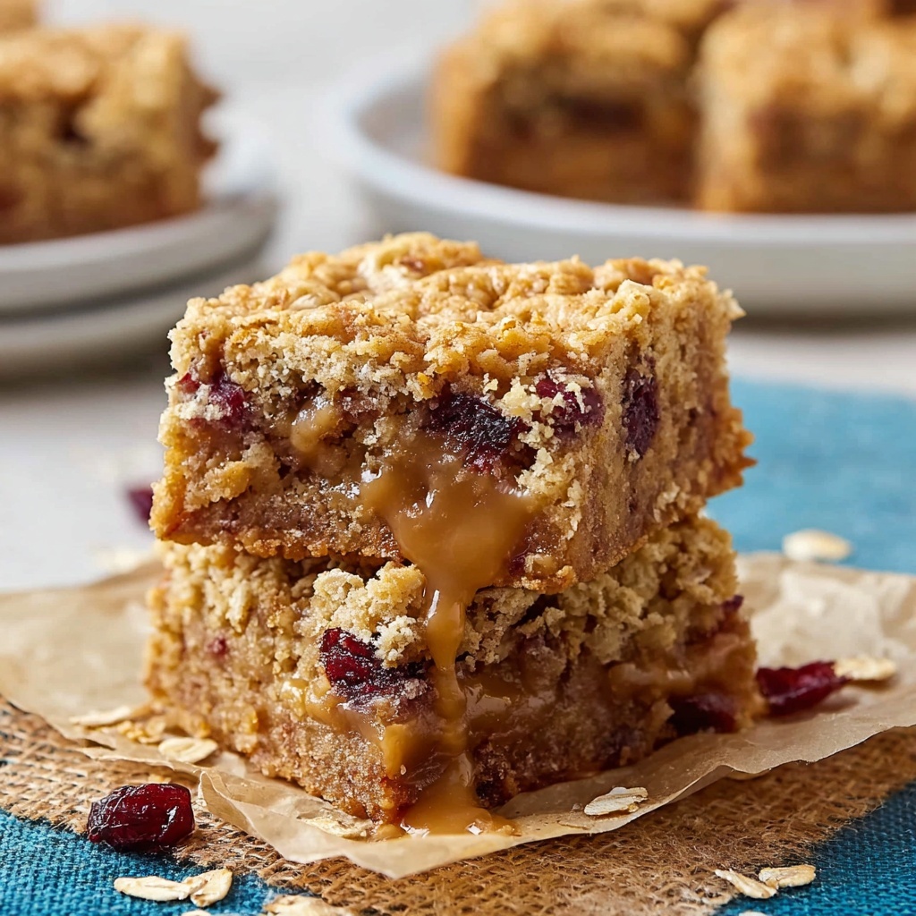 Cranberry White Chocolate Oatmeal Bars Recipe - Recipe Image