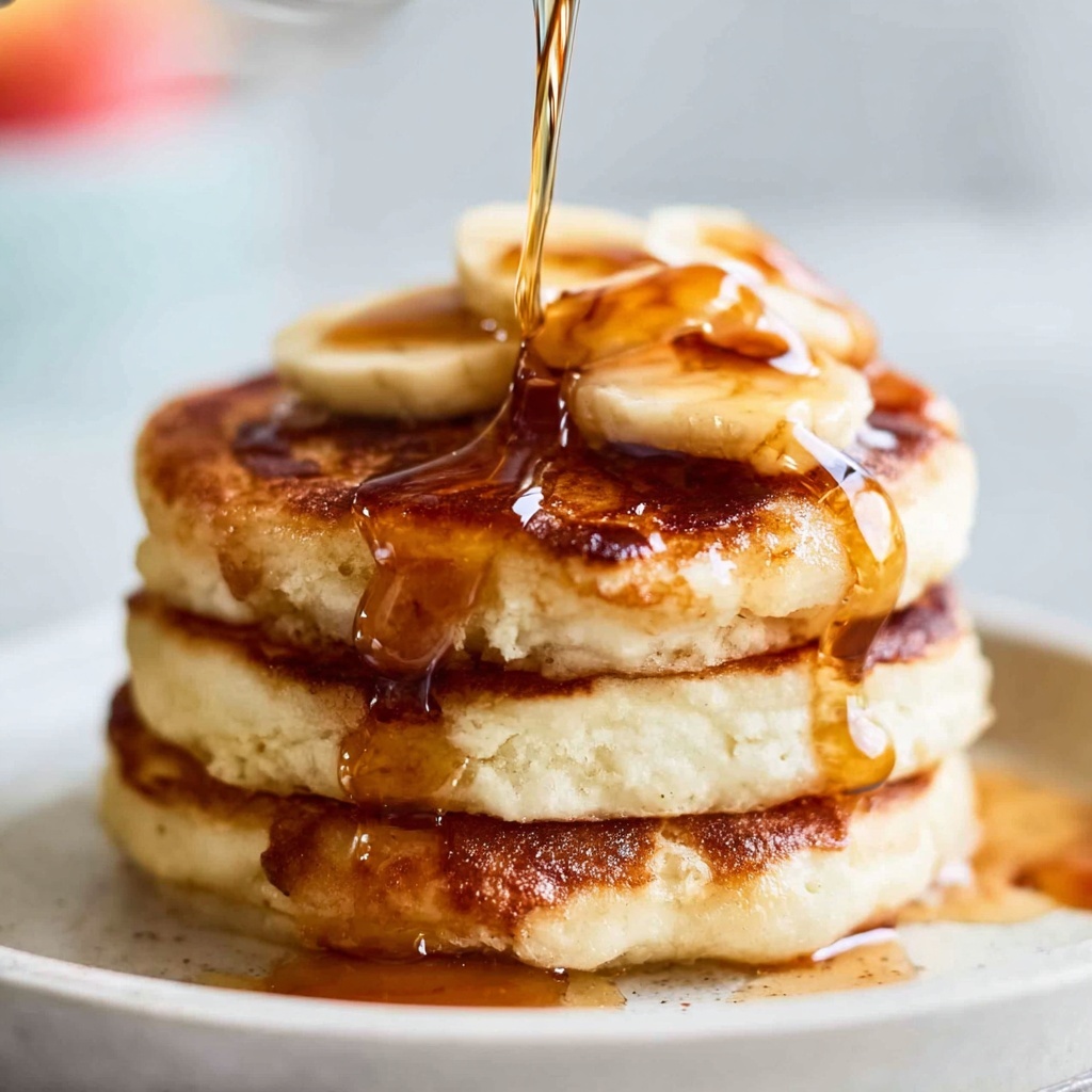 Light and Fluffy Pancakes with Peaches Recipe - Recipe Image
