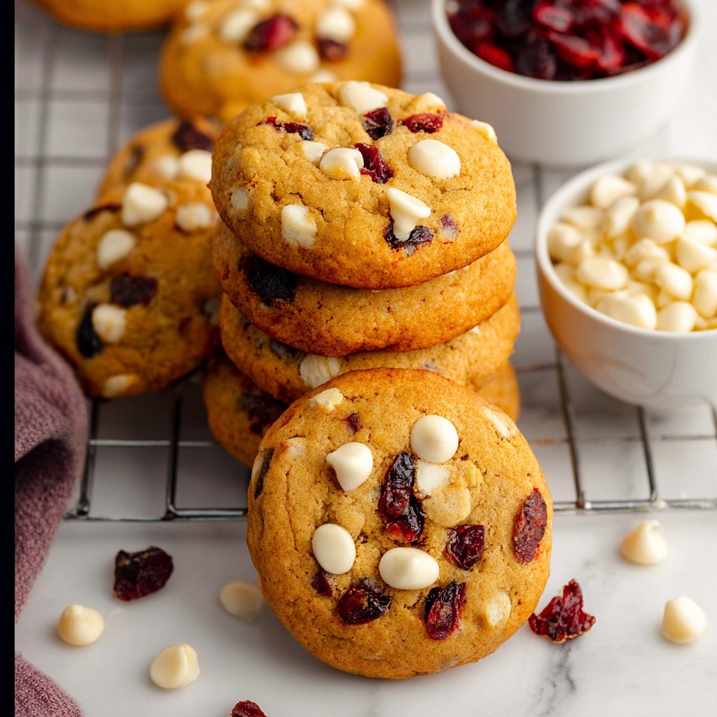 Cranberry White Chocolate Chip Cookies Recipe - Recipe Image