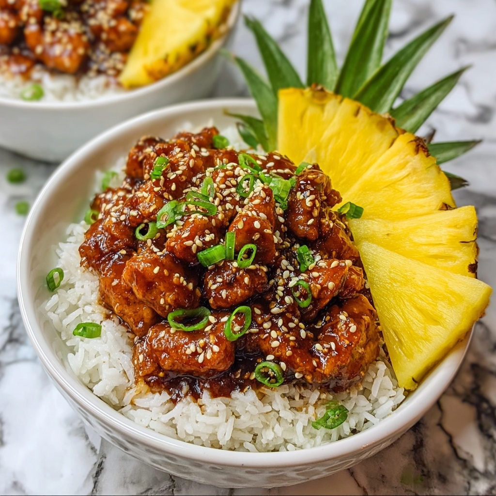 Chicken Teriyaki Pineapple Bowls Recipe - Recipe Image
