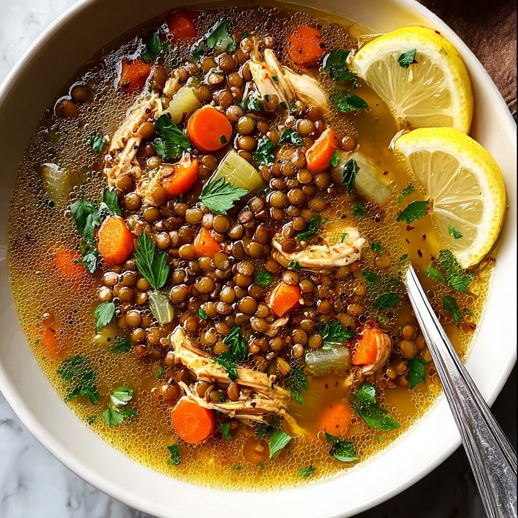 Lebanese Chicken Lentil Soup Recipe - Recipe Image