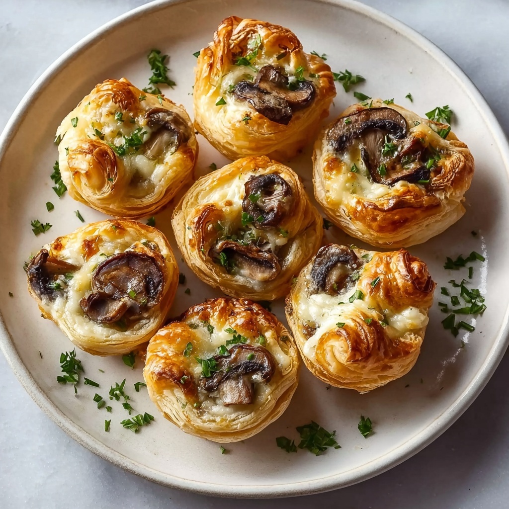 Mushroom Cheese Puff Bites Recipe - Recipe Image