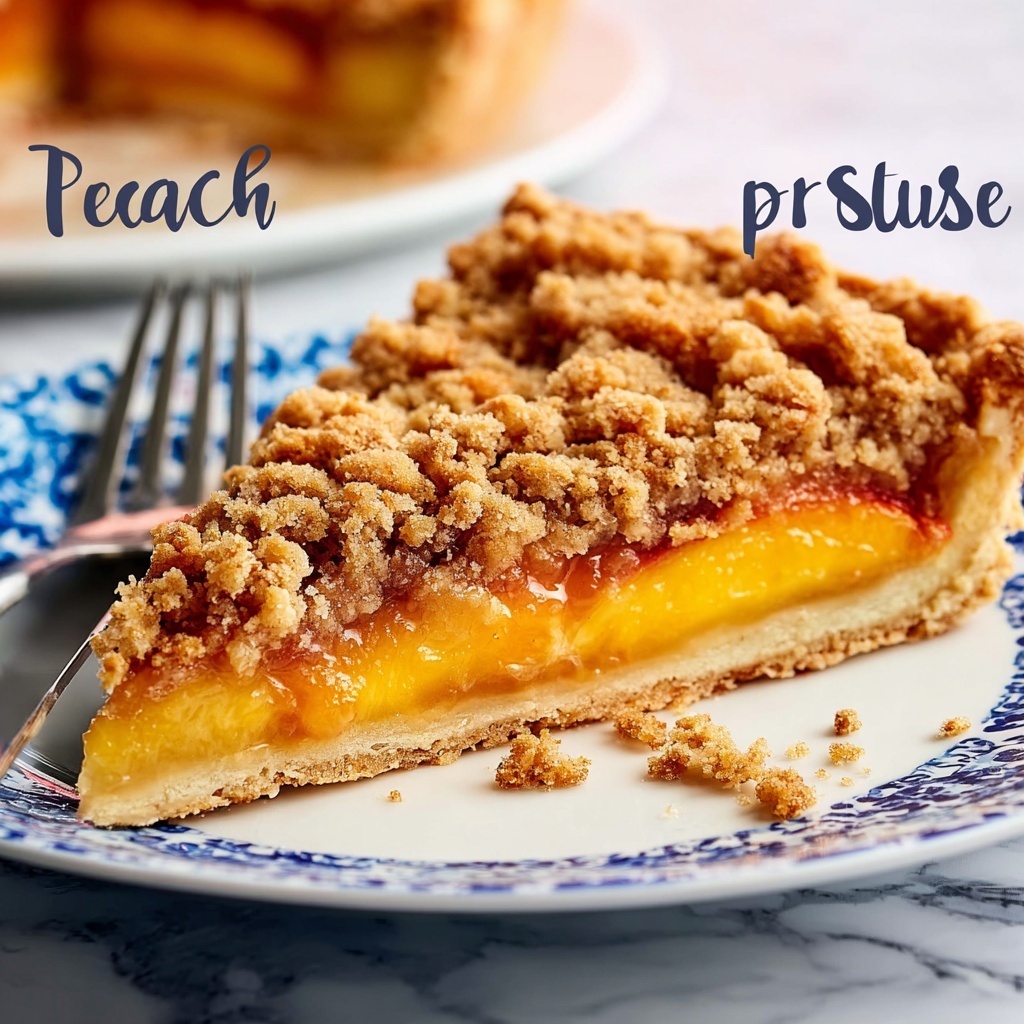 Peach Pie with Crumb Topping Recipe - Recipe Image