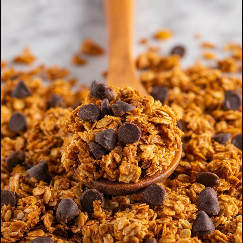 Peanut Butter Granola with Chocolate Chips Recipe - Recipe Image