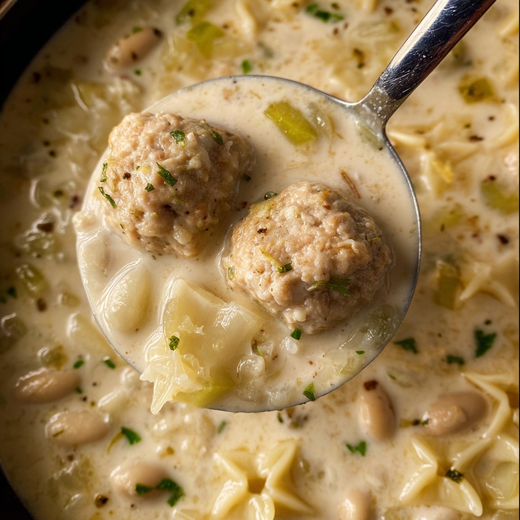 First Frost Soup (Creamy Chicken Meatball Soup) Recipe - Recipe Image