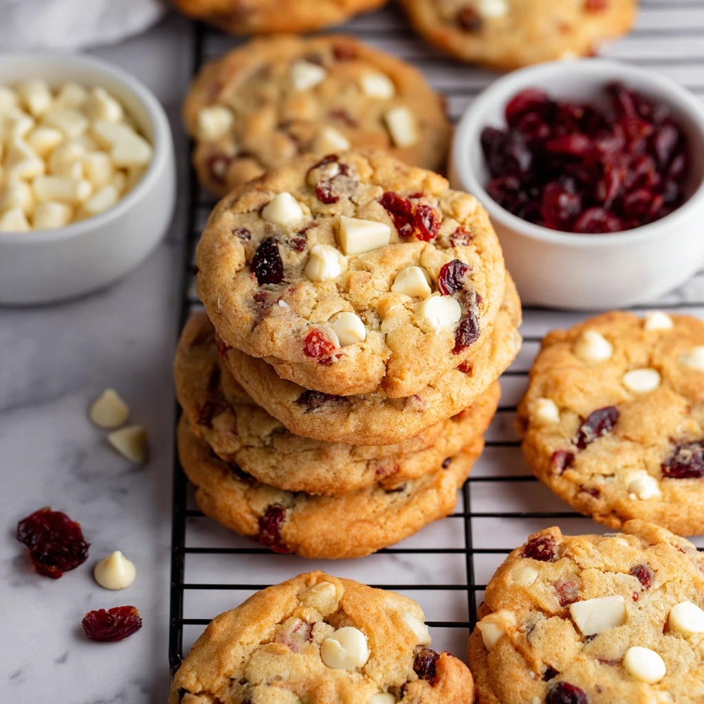 Cranberry White Chocolate Chip Cookies Recipe - Recipe Image