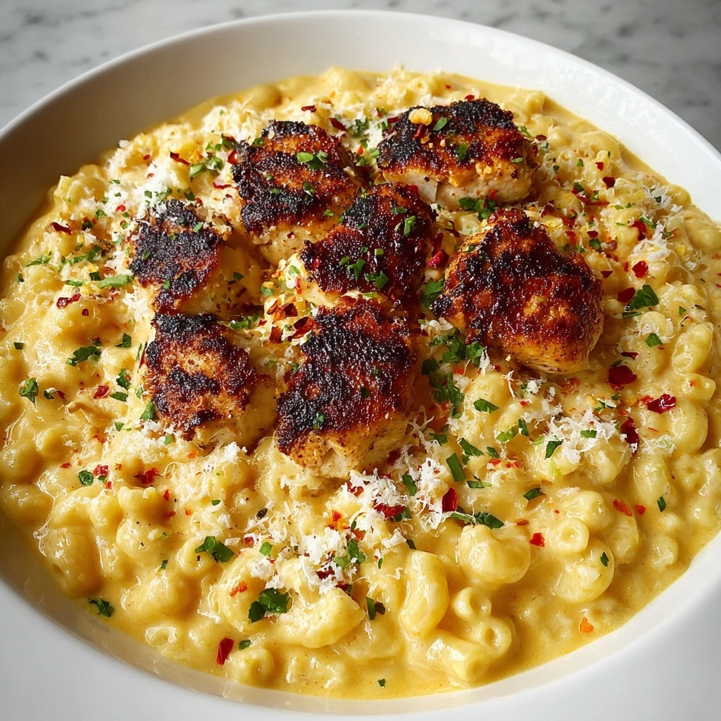 Creamy Honey Pepper Chicken Mac and Cheese Recipe - Recipe Image